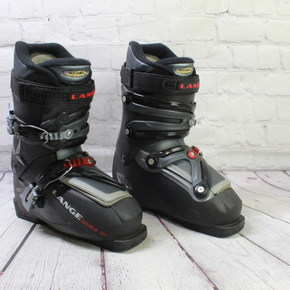 Lange Double 55 Women Fit Black Ski Boots Size 23.5 - Picture 3 of 9